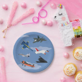 Kindervliegtuig en Jet Party Papieren Bordje (Feest)
