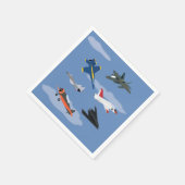 Kindervliegtuig en Jet Party Servet (Hoek)