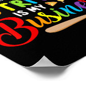 Kindervoeding is mijn bedrijf schattig appel terug poster (Hoek)