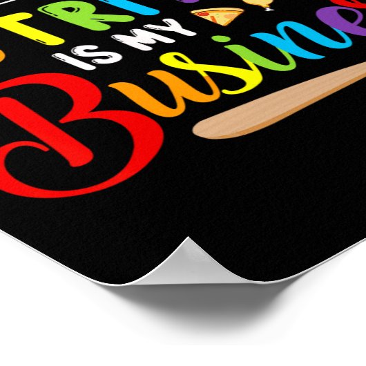 Kindervoeding is mijn bedrijf schattig appel terug poster (Hoek)