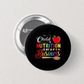 Kindervoeding is mijn bedrijf schattig appel terug ronde button 5,7 cm (Voorkant /achterkant)
