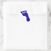 Kindervoetafdruk Ronde Sticker (Tas)