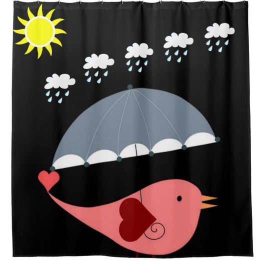 Kindervogels met het douwergordijn douchegordijn (Voorkant)