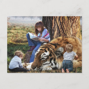 Kindervriend tijger vakantie briefkaart