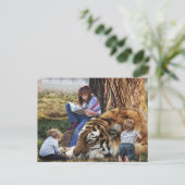 Kindervriend tijger vakantie briefkaart (Staand voorkant)
