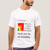 Kindervrije bevolking per vierkant gebied (3a) t-shirt (Voorkant)