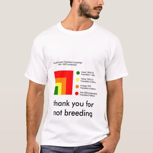 Kindervrije bevolking per vierkant gebied (3a) t-shirt (Voorkant)