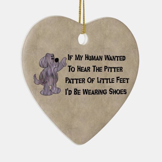 Kindervrije puppy Dog Keramisch Ornament (Rechts)