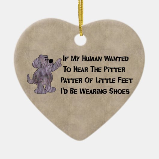 Kindervrije puppy Dog Keramisch Ornament (Voorkant)