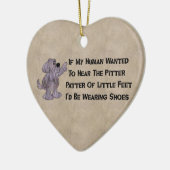 Kindervrije puppy Dog Keramisch Ornament (Links)