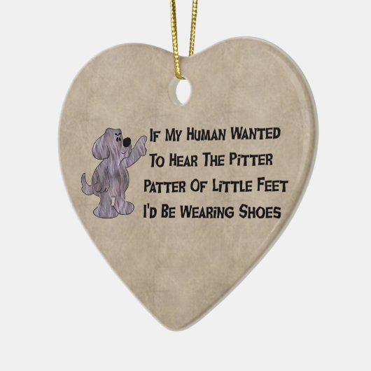 Kindervrije puppy Dog Keramisch Ornament (Links)