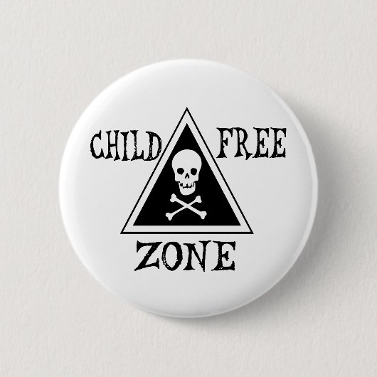 Kindervrije zone ronde button 5,7 cm (Voorkant)