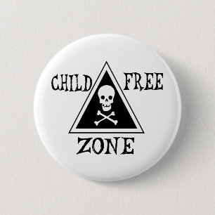 Kindervrije zone ronde button 5,7 cm