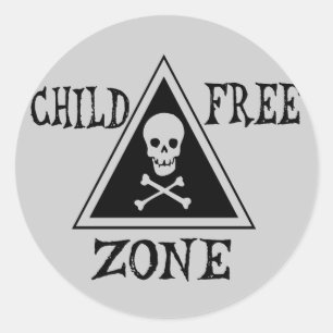 Kindervrije zone ronde sticker