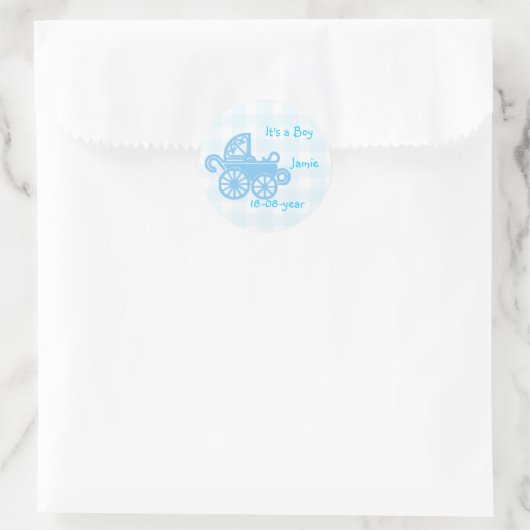 kinderwagen ronde sticker (Tas)