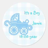 kinderwagen ronde sticker (Voorkant)