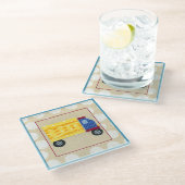 Kinderwagen van Chariklia Zarris Glazen Onderzetter (Schuin)