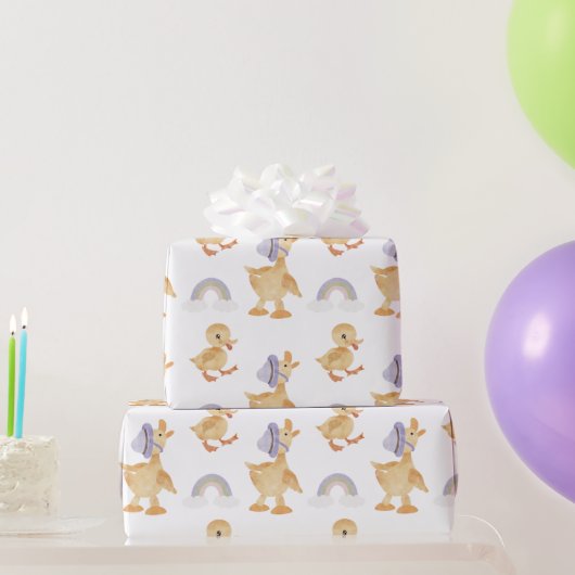  kinderwagens, regenboog cadeaupapier (Feestgeschenken)