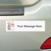 Kinderweddenschap omhoog bumpersticker (Op auto)