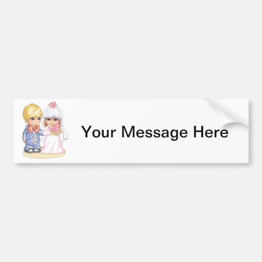 Kinderweddenschap omhoog bumpersticker (Voorkant)