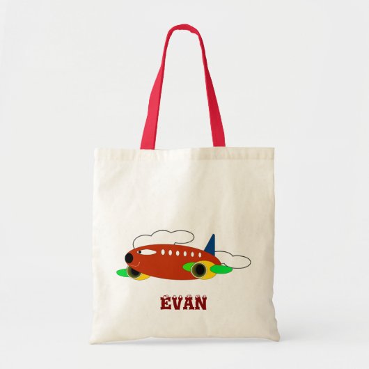 Kinderzakken: Vliegtuig Tote Bag (Voorkant)