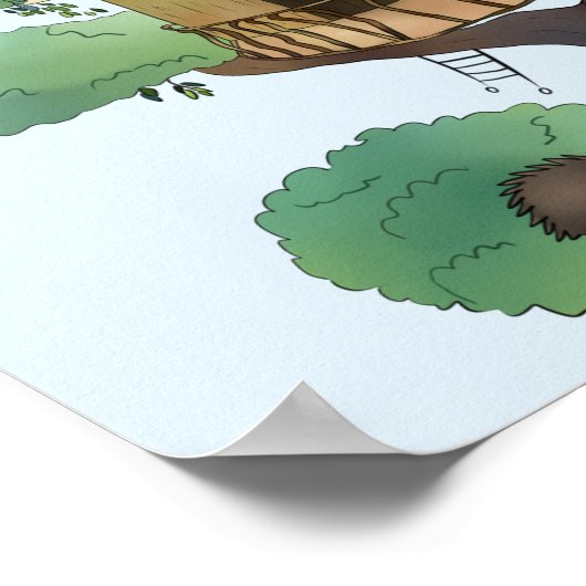 Kinderzimmerposter Baumhaus Poster (Hoek)