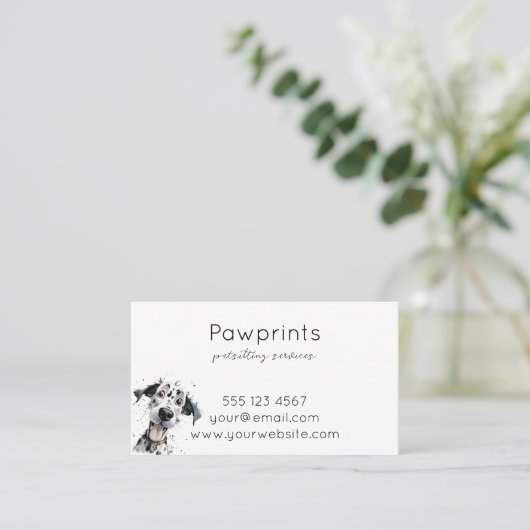 kinderzitje visitekaartje (Staand voorkant)