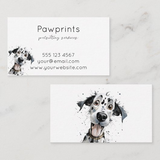 kinderzitje visitekaartje (Voorkant / Achterkant)