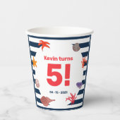 Kinderzomerfeest voor zeilers papieren bekers (Voorkant)