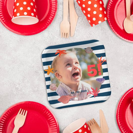 Kinderzomerfeest voor zeilers papieren bordje