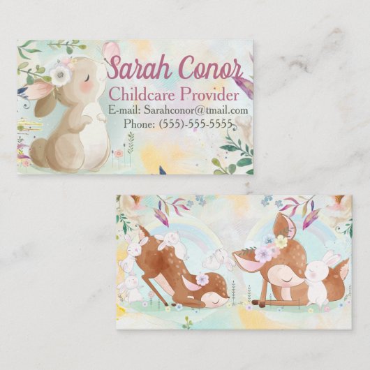 Kinderzorgleverancier Visitekaartje (Voorkant / Achterkant)