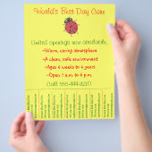 Kinderzorgvlieger / dagzorgvlieger met informatie flyer (Hand)