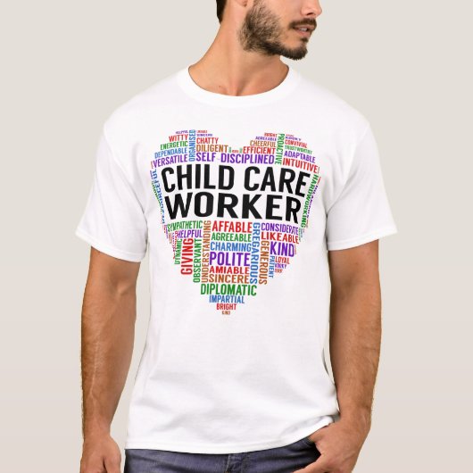Kinderzorgwerkershart T-shirt (Voorkant)