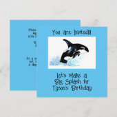 Kinderzwembad Party Save The Date (Voorkant / Achterkant)