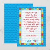 Kinderzwembadfeestje Bedankkaart (Voorkant / Achterkant)