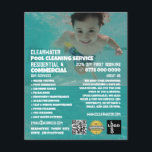 Kinderzwemportret, reiniging van zwembad flyer<br><div class="desc">Kindervuilnisportret,  reinigingsservice voor zwembad Adverteren brochure door de Visitekaartje winkel.</div>