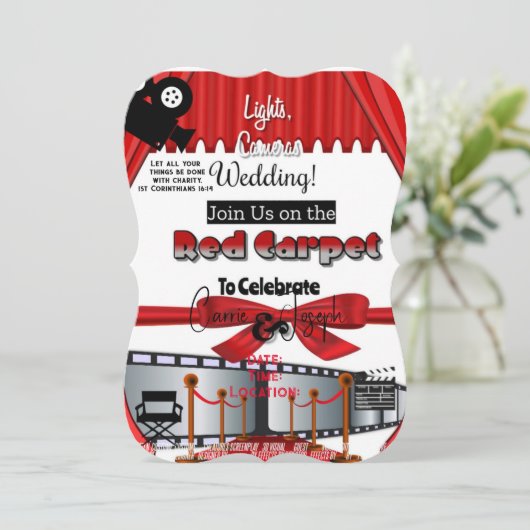 Kindgom Red Carpet Invitation Kaart (Staand voorkant)