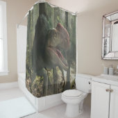 Kindgordijn voor de dinosaurus douchegordijn (In situ)