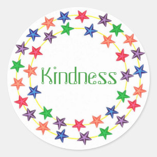 Kindheid, bevleesdheidstickers met kleurrijke ster ronde sticker