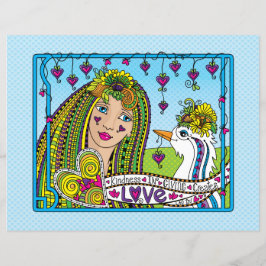 Kindheid bij Giving_Flat Papierblad 11 x 8,5 inch