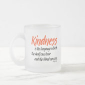 Kindheid is de taal die doven kunnen horen matglas koffiemok (Links)