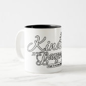 Kindheid is de taal tweekleurige koffiemok (Voorkant links)