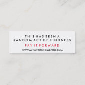 Kindheid is een besmettelijke uitdagingskaart mini visitekaartje (Achterkant)