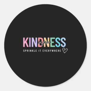 Kindheid is vrij om overal positieve Q te springen Ronde Sticker