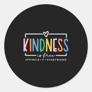 Kindheid is vrij om overal positieve Q te springen Ronde Sticker