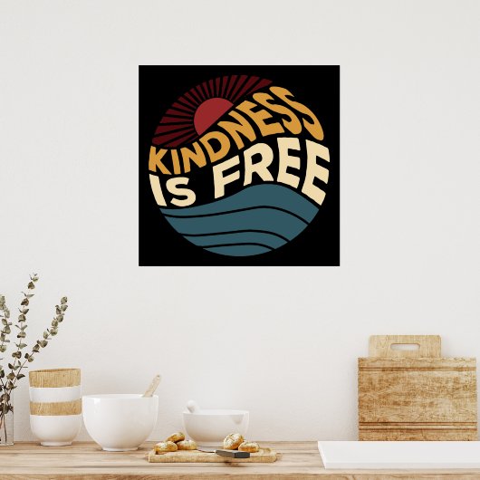 Kindheid is vrij poster (Keuken)