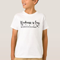 Kindheid is vrije sprinkhaan overal waar T-shirt