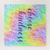 "Kindheid kiezen" — Moeilijke regenboogpuzzel Legpuzzel (Horizontaal)