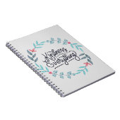 Kindheid verandert alles Floral Grey notebook Notitieboek (Rechterzijde)