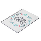 Kindheid verandert alles Floral Grey notebook Notitieboek (Linkerzijde)